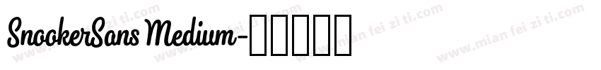 SnookerSans Medium字体转换